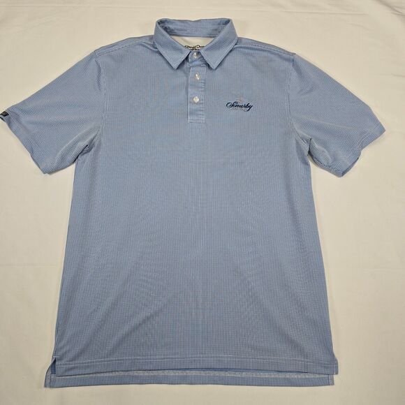 Straight Down Men's Blue Golf Polo Shirt Somerby Golf Course Logo Size M - Picture 1 of 12